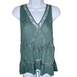 American Eagle Open Back Lace Detail Tank